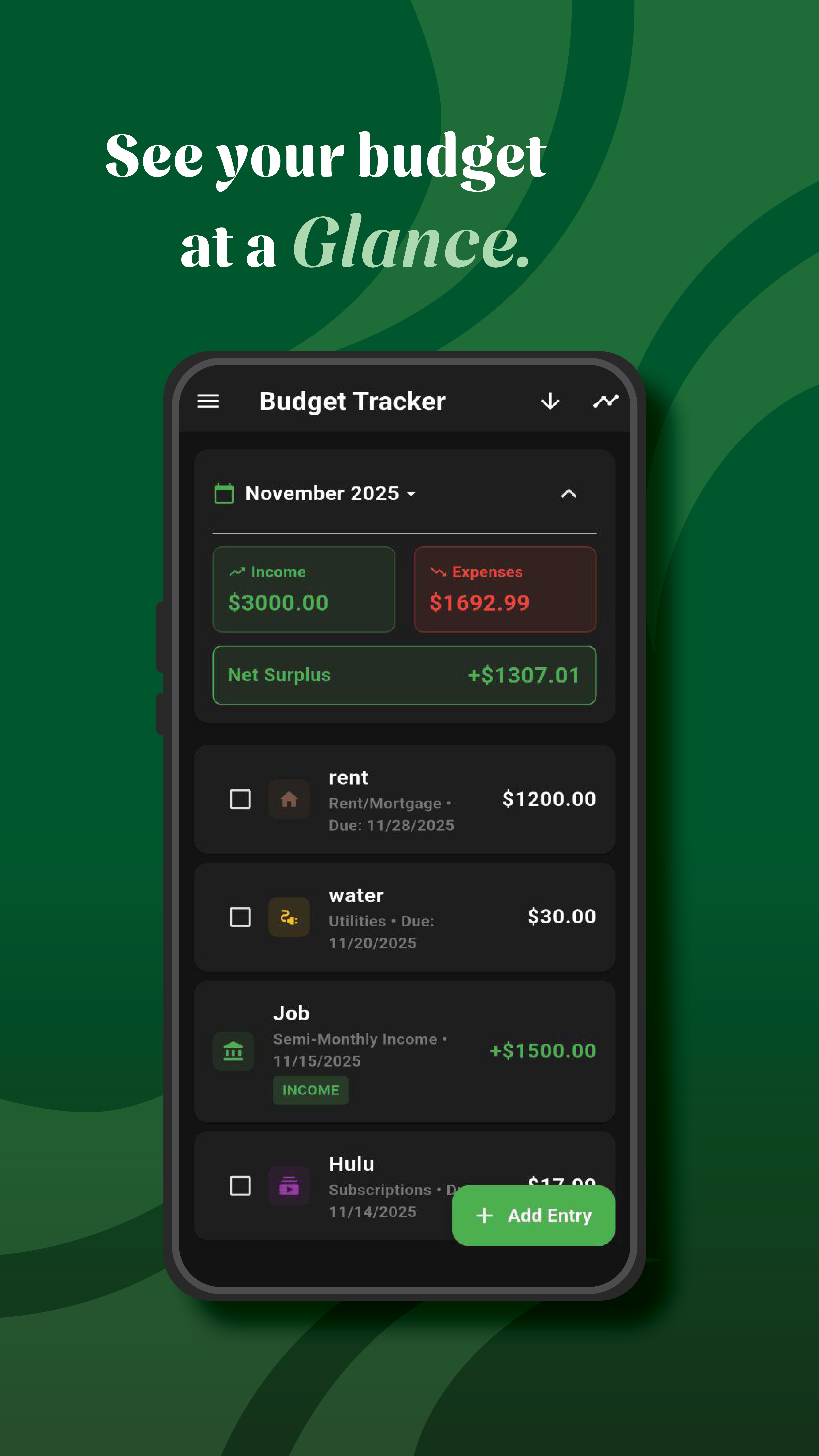 Secure Budget expenses